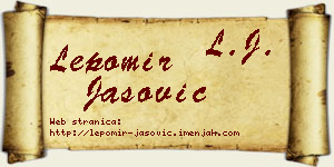 Lepomir Jašović vizit kartica